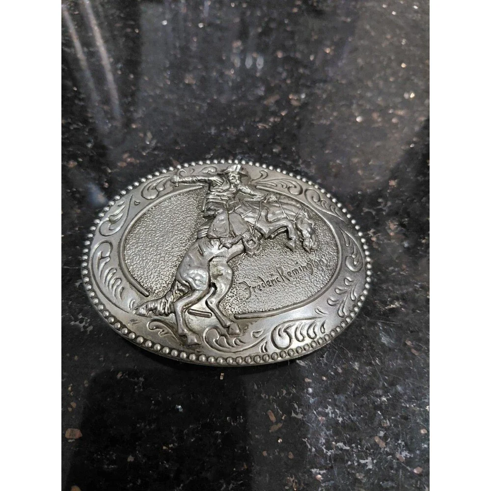 Frederic Remington-The Bronco Buster Belt Buckle Rodeo